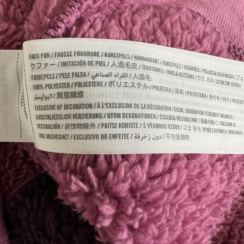 Abercrombie and Fitch Sherpa Fleece Long Sleeve Purple Sweatshirt Size‎ Small - Picture 7 of 7
